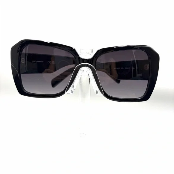 Karl Lagerfeld NEW Black Oversized Sunglasses - Picture 3 of 8